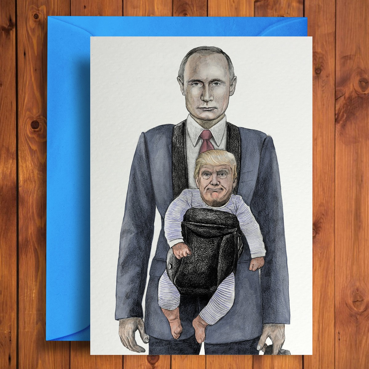 Biglietto di auguri Putin & Baby Trump